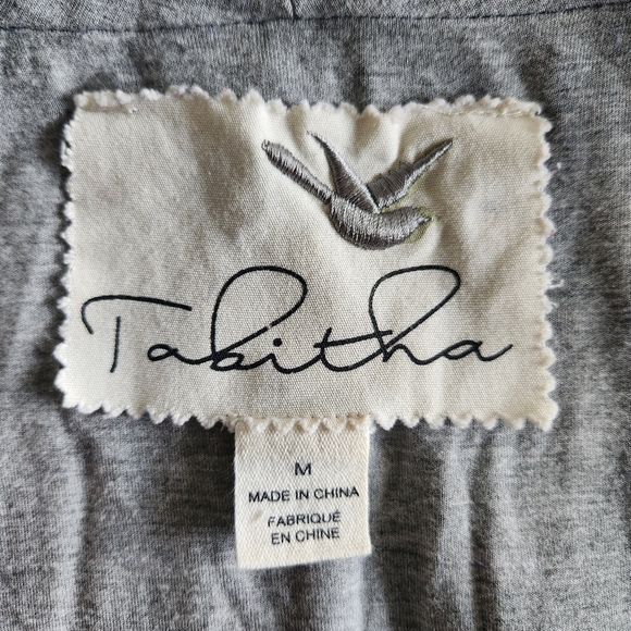 Anthropologie Tabitha Open Sweater Duster Vest Wool Mohair Blend Blue Cream Med - Picture 13 of 14